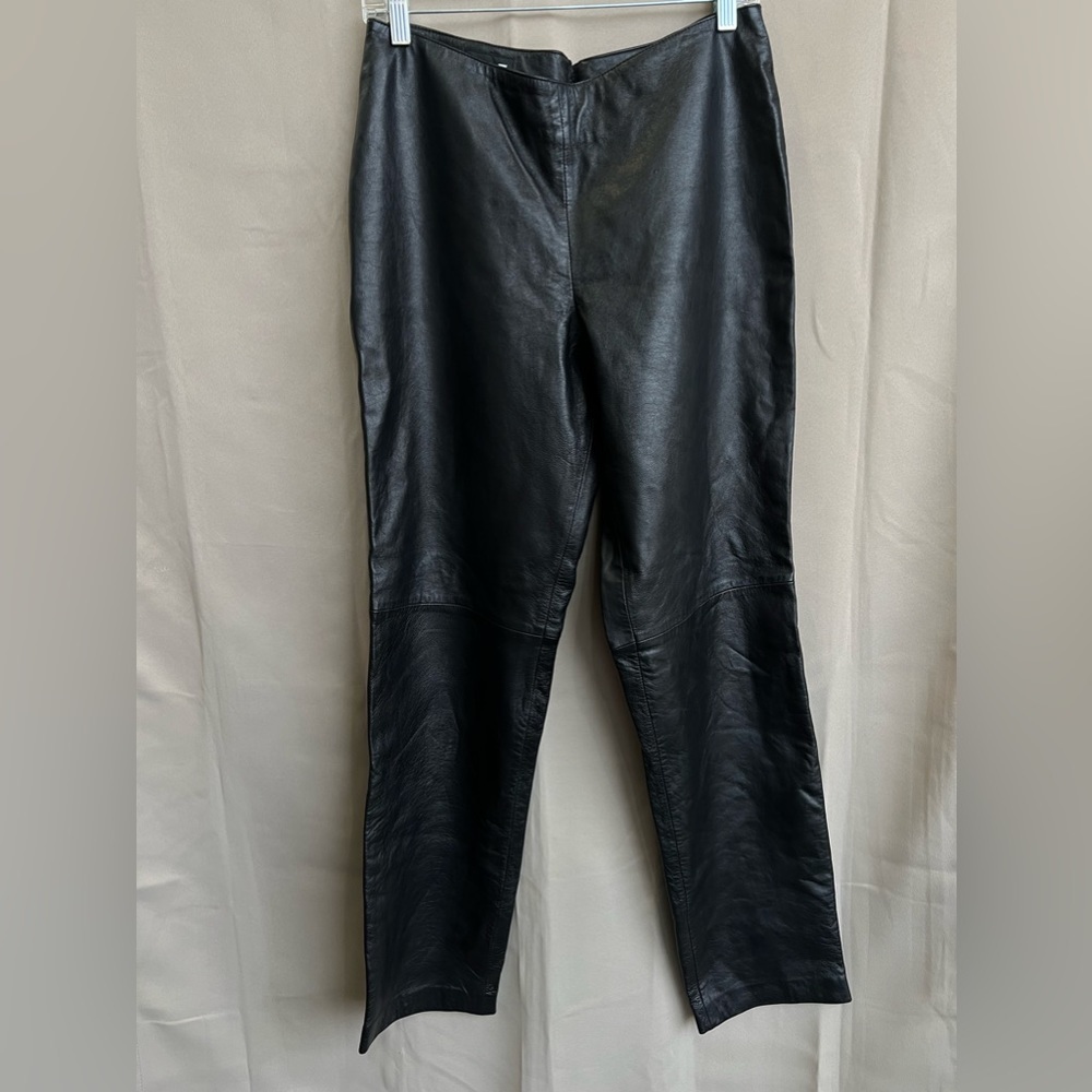 B&J High-Rise Leather Pants Black Size 8